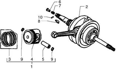 Crankshaft - piston