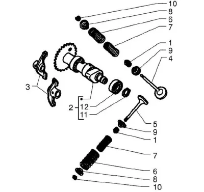 Camshaft - valves