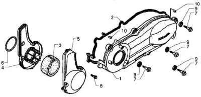 Engine casing cover