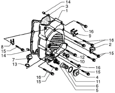 Engine casing cover rhs