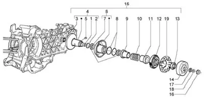 Rear pulley - clutch