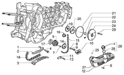 Oil pump - timing chain