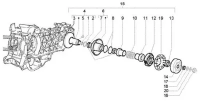 Rear pulley - clutch