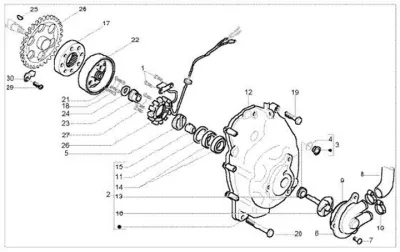 Stator - water pump