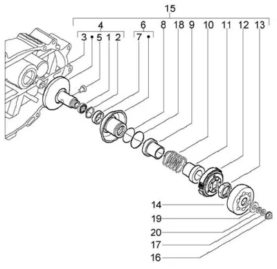 Rear pulley - clutch