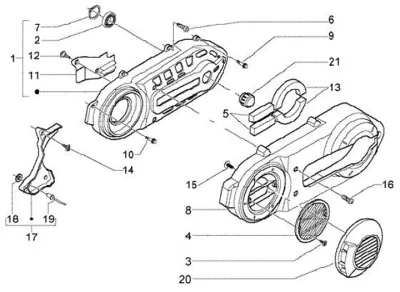 Engine casing cover