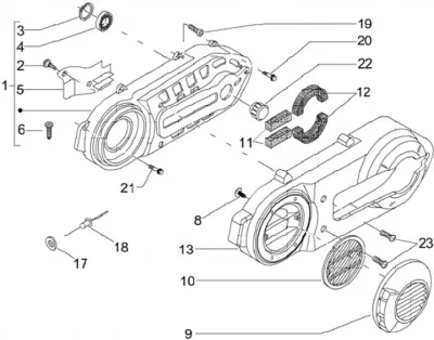 Engine casing cover
