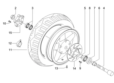 Fork front wheel