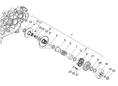Rear pulley - clutch