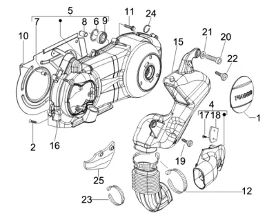 Engine casing cover