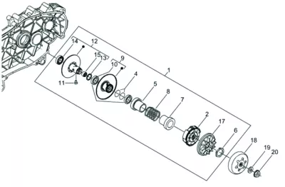 Rear pulley - clutch