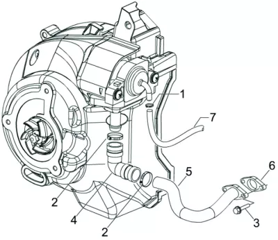 Secondary air housing