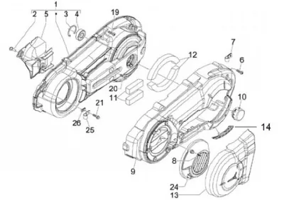 Engine casing cover