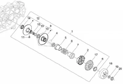 Rear pulley - clutch