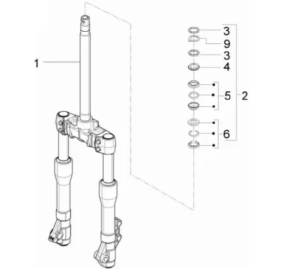 Fork front wheel