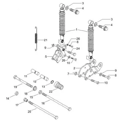 Rear shock absorber