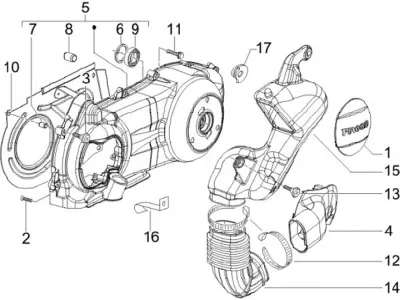 Tapa carcasa de motor