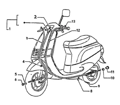 Speedo cable - rear brake cable