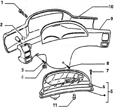 Handlebar top - speedo