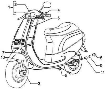 Speedo cable - rear brake cable