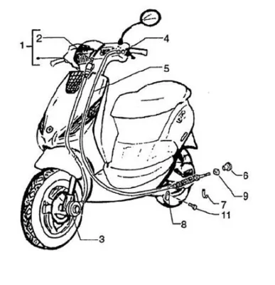 Tachometer Shaft - Rear Brake Cable