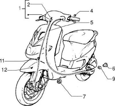 Speedo cable - rear brake cable