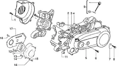 Engine casing cover