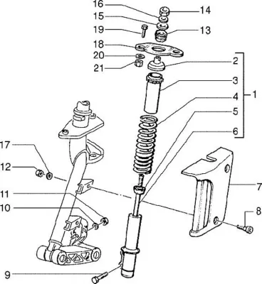 Front shock absorber