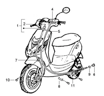 Speedo cable - rear brake cable