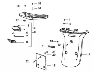 Tail light - licence plate holder