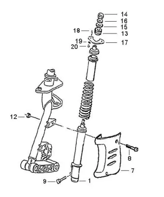 Front shock absorber