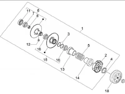 Rear pulley - clutch