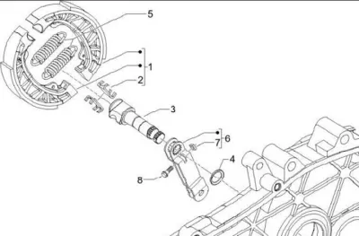 Rear brake shoes