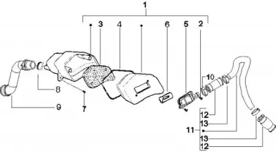 Secondary air housing