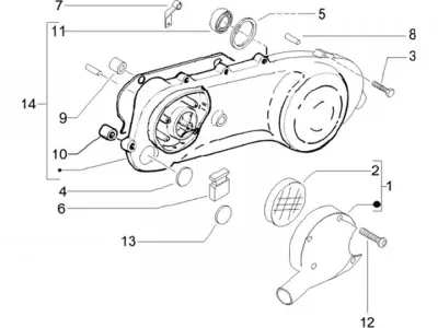 Coperchio carter motore