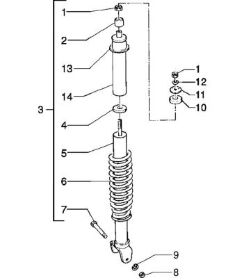 Rear shock absorber