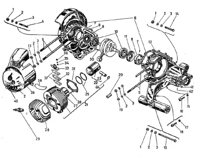 Engine casing - cylinder