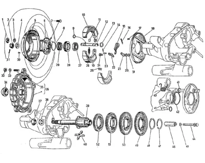 Back brake - gearbox