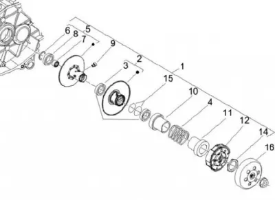 Rear pulley - clutch