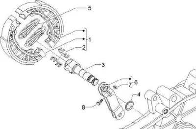 Rear brake shoes
