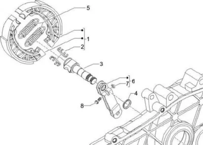 Rear brake shoes