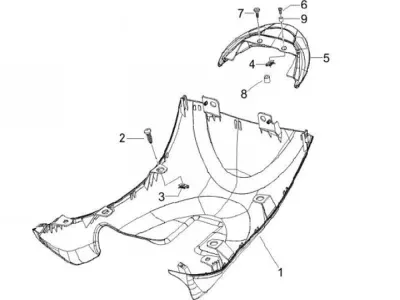 Spoiler - headlight - crankshaft and piston