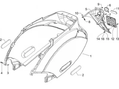 Lower seat - flywheel cover