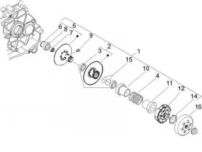 Rear pulley - clutch