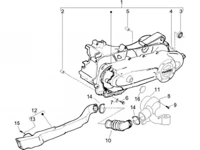 Engine casing cover