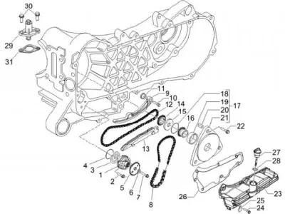 Oil pump - timing chain