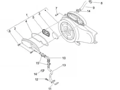 Secondary air housing