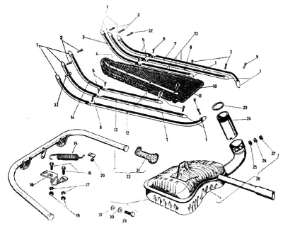 Footboard stripes - exhaust