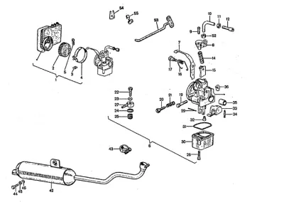 Carburateur, Uitlaat