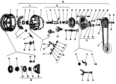 Rear wheel hub